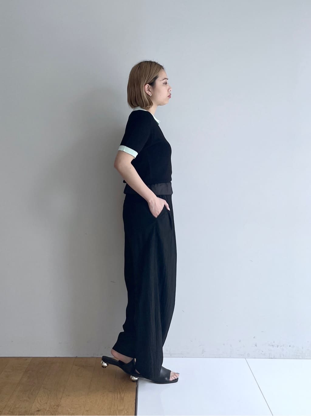 Harukaさんの「INDIVI｜ジャカードポロニット」を使ったコーディネート