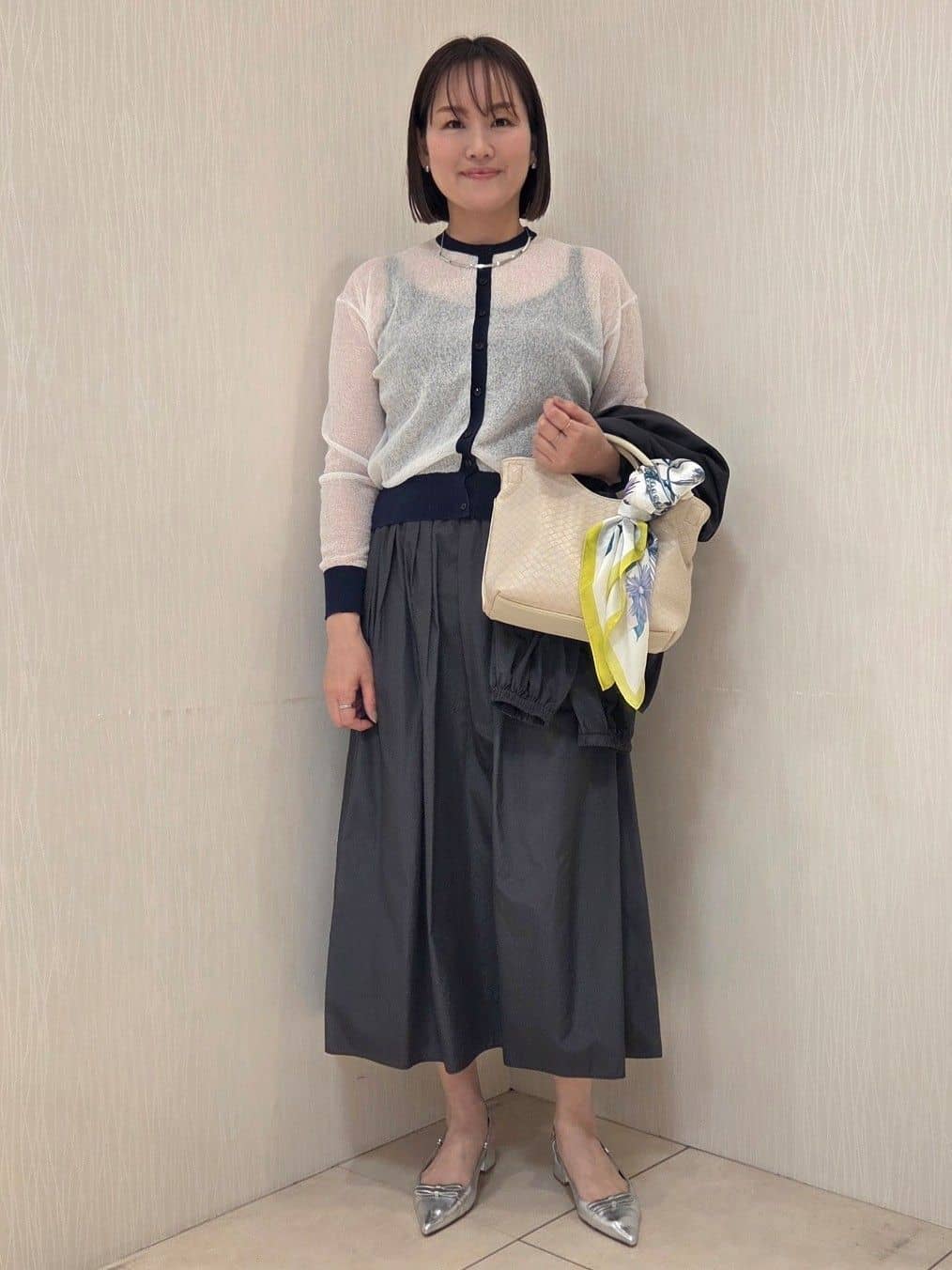 naokoさんの「UNTITLED｜◆【セットアップ可/はっ水】シャイニータイプライターブルゾン」を使ったコーディネート
