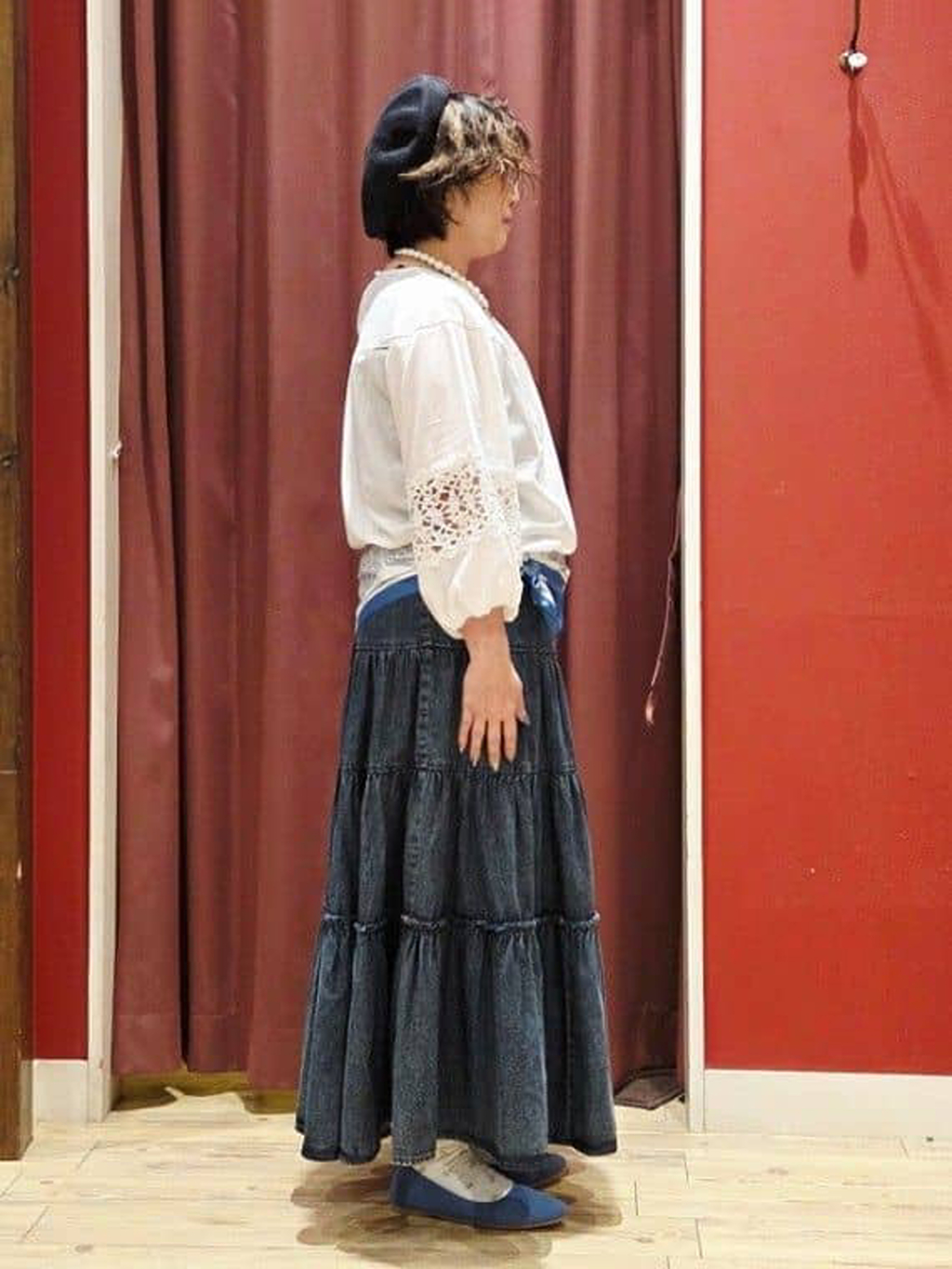 YUTAさんの「SHOO･LA･RUE｜【NEW/22.5㎝-24.5㎝】洗えてサラサラ ニットパンプス」を使ったコーディネート