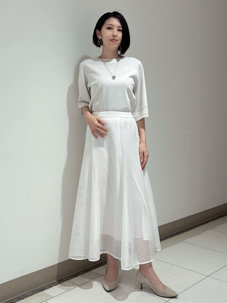 環さんの「UNTITLED｜【洗える/清涼感】袖スリットニットプルオーバー」を使ったコーディネート