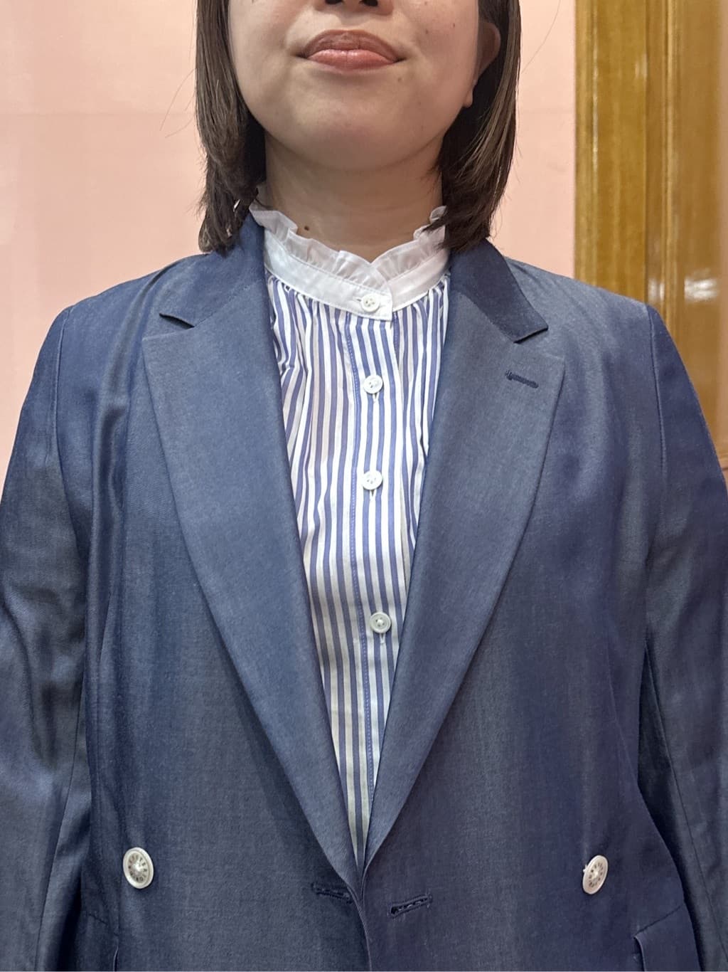 komatsuさんの「DRESSTERIOR｜◆【otonaMUSE5月号掲載/ウォッシャブル】ロンドンストライプクレリックブラウス」を使ったコーディネート