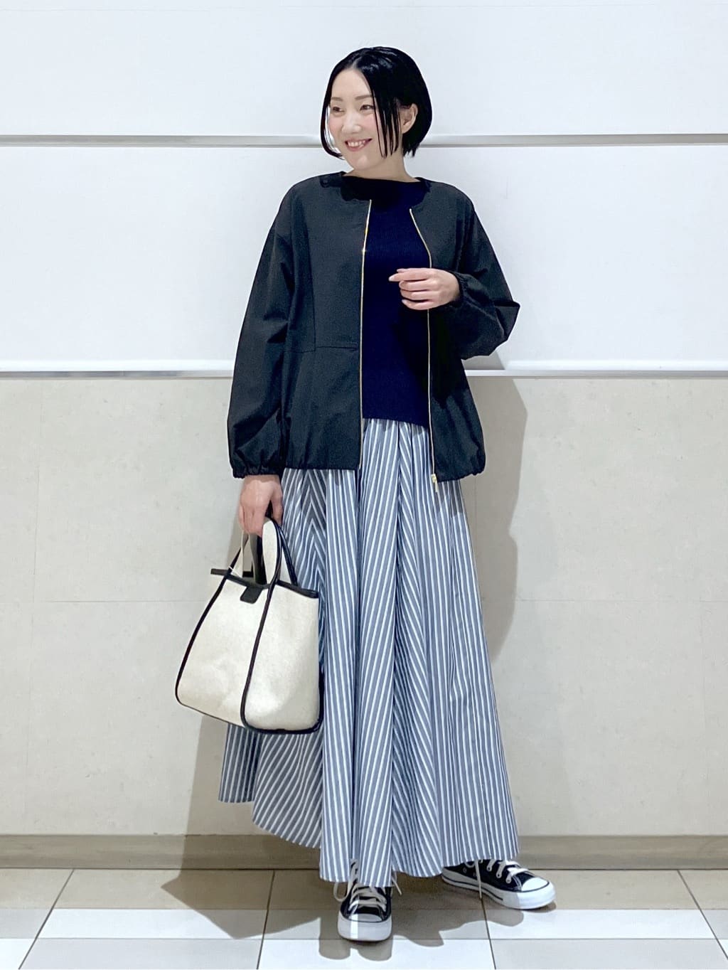 eriko さんの「Dessin｜【洗える】ボートネックリブニット」を使ったコーディネート