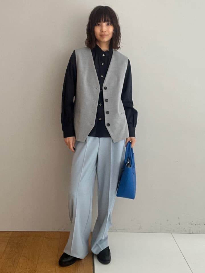 misaさんの「DRESSTERIOR｜【ウォッシャブル/通勤】スタンドフリル ブラウス」を使ったコーディネート