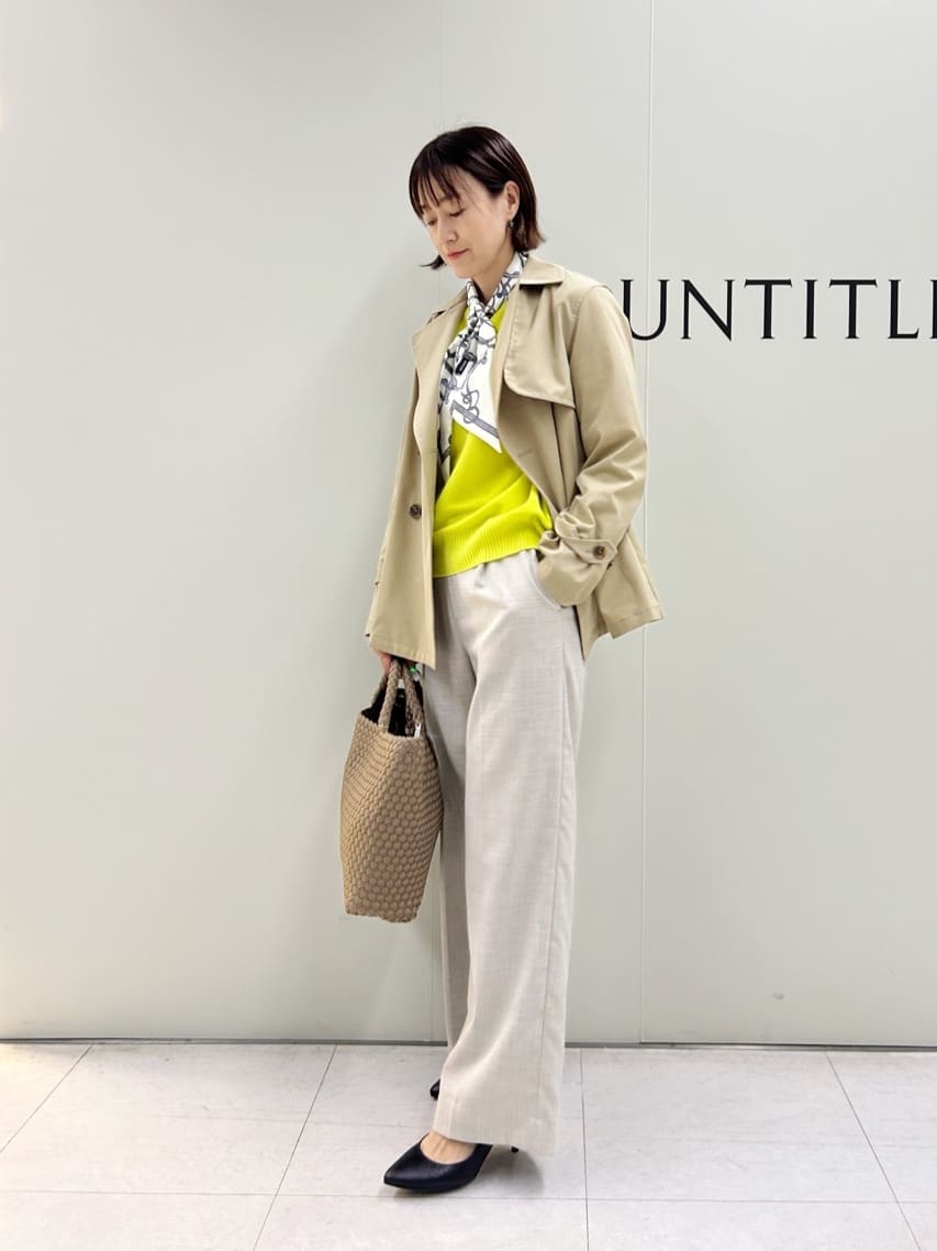 Mikiさんの「UNTITLED｜【定番人気/はっ水/洗える】タスランショートトレンチコート」を使ったコーディネート