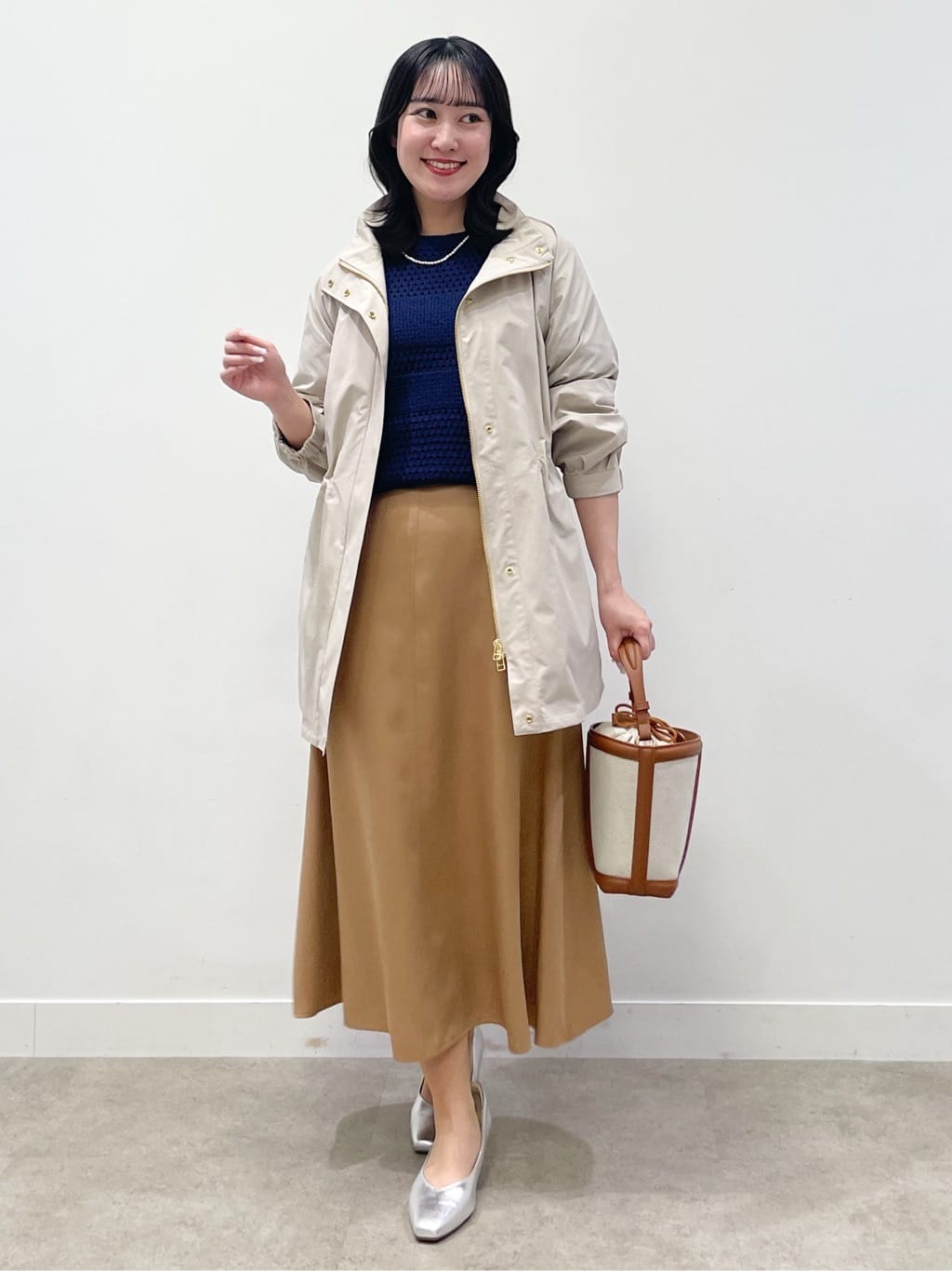 yukariさんの「Reflect｜【レイヤードにおすすめ◎】メッシュ風ドライタッチニット」を使ったコーディネート