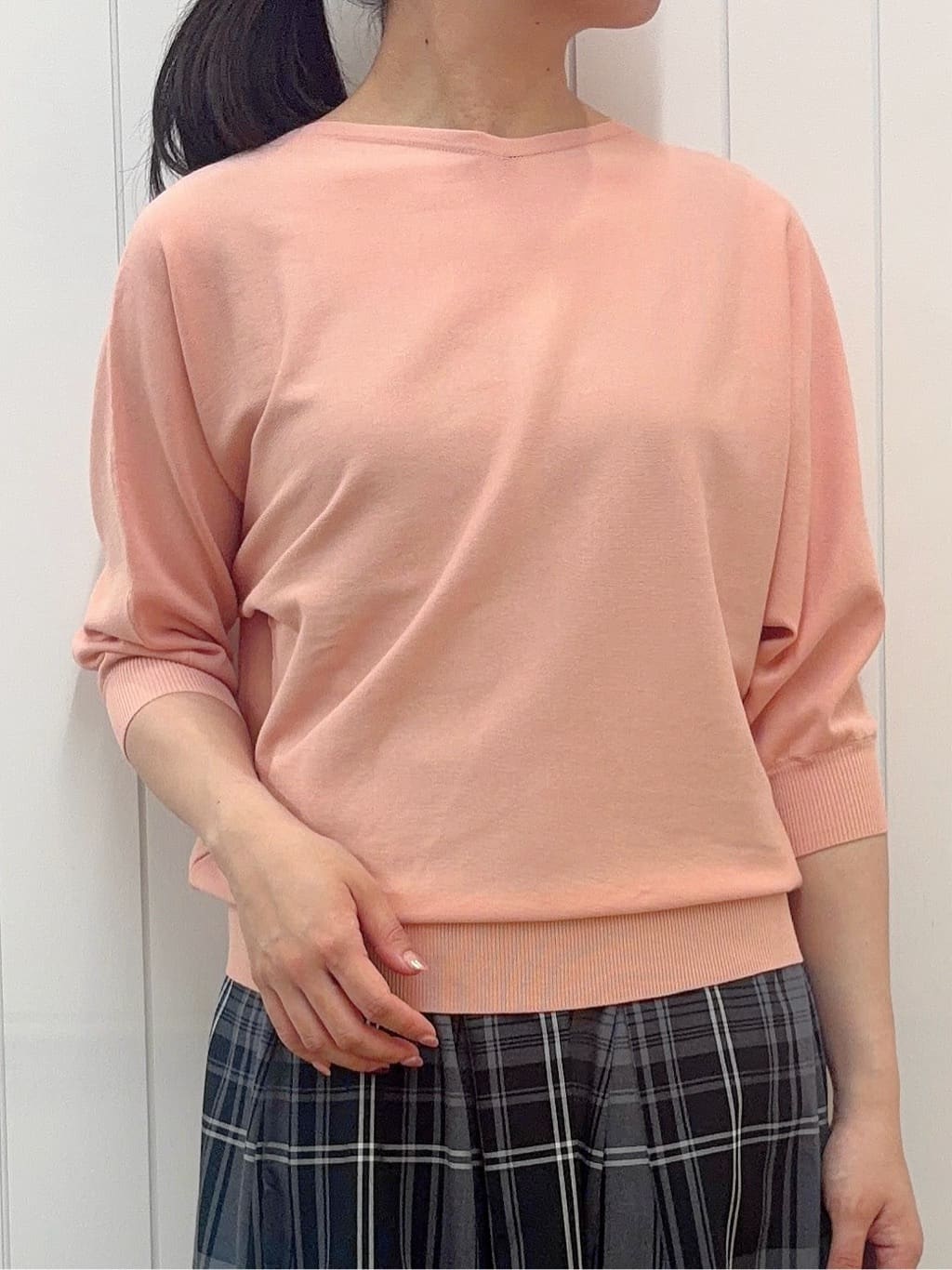 Mayaさんの「Dessin｜【洗える】後ろボタンニットプルオーバー七分袖」を使ったコーディネート