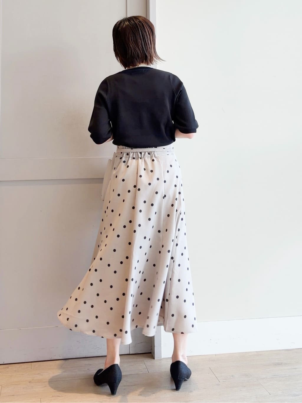 yamakoさんの「grove｜【洗える】麻調ノーカラーブルゾン」を使ったコーディネート