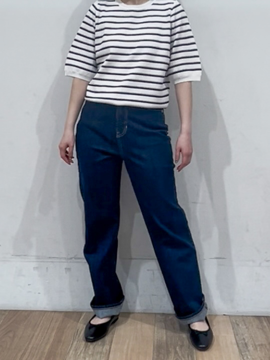 山さんさんの「grove｜【洗える】麻調ノーカラーブルゾン」を使ったコーディネート