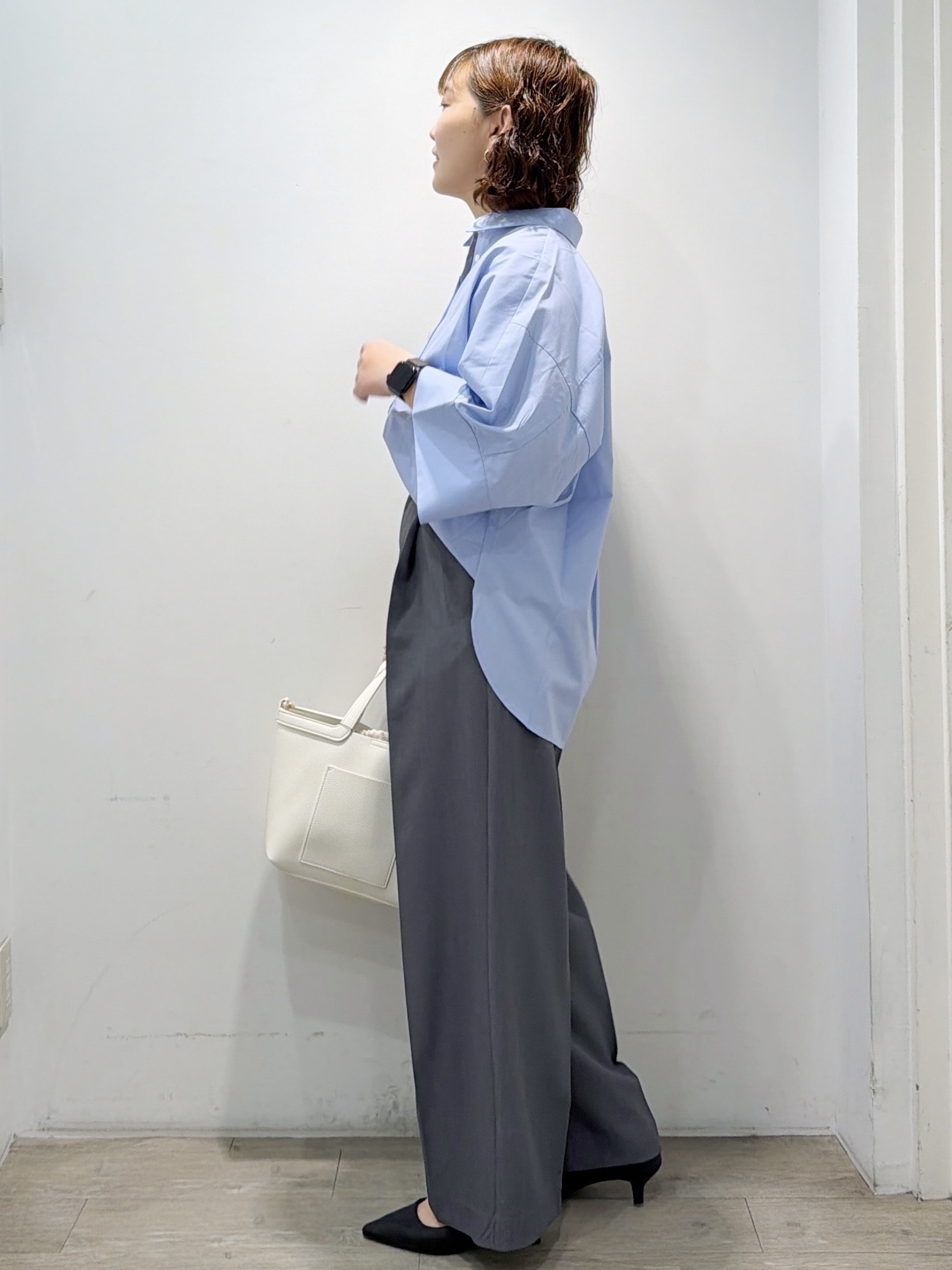 sumicaさんの「OPAQUE.CLIP｜【接触冷感】ハーフスリーブシャツ《洗濯機OK／防シワ加工》」を使ったコーディネート