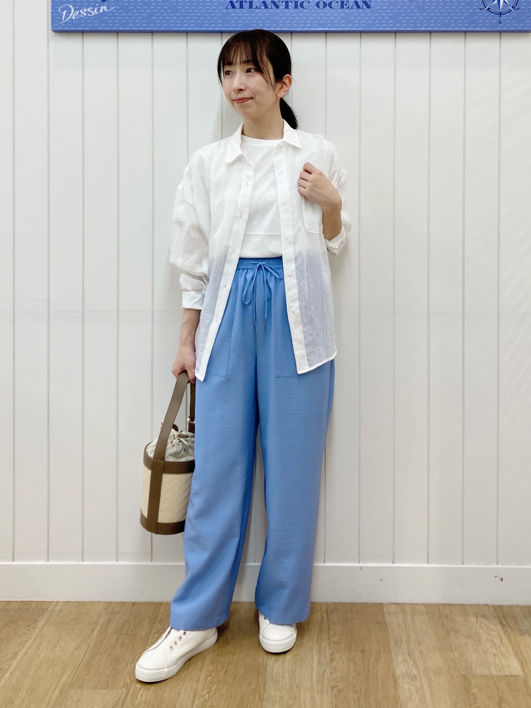 yoshiさんの「Dessin｜【洗える】シアーカラーシャツ」を使ったコーディネート