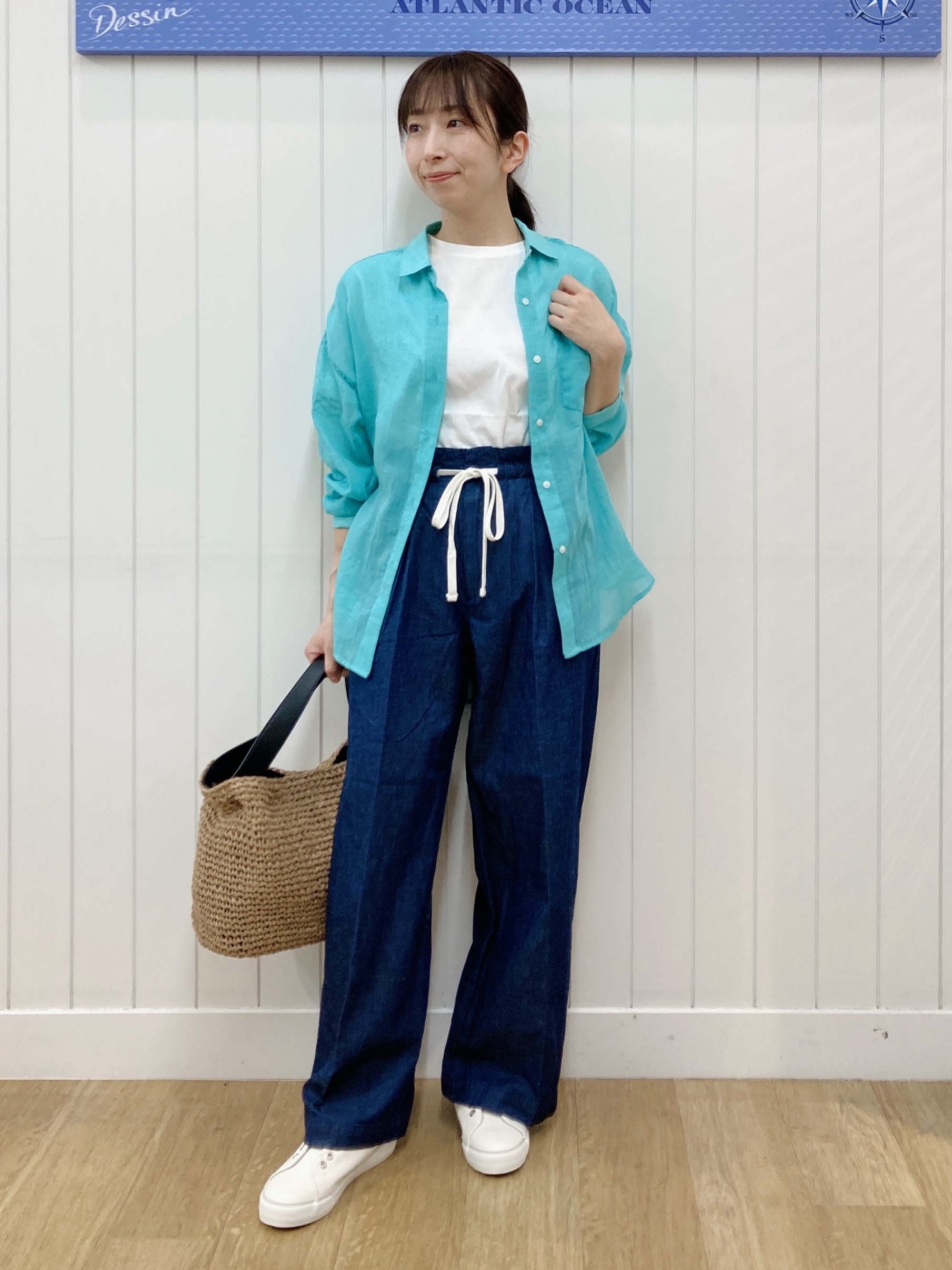 yoshiさんの「Dessin｜【洗える】シアーカラーシャツ」を使ったコーディネート