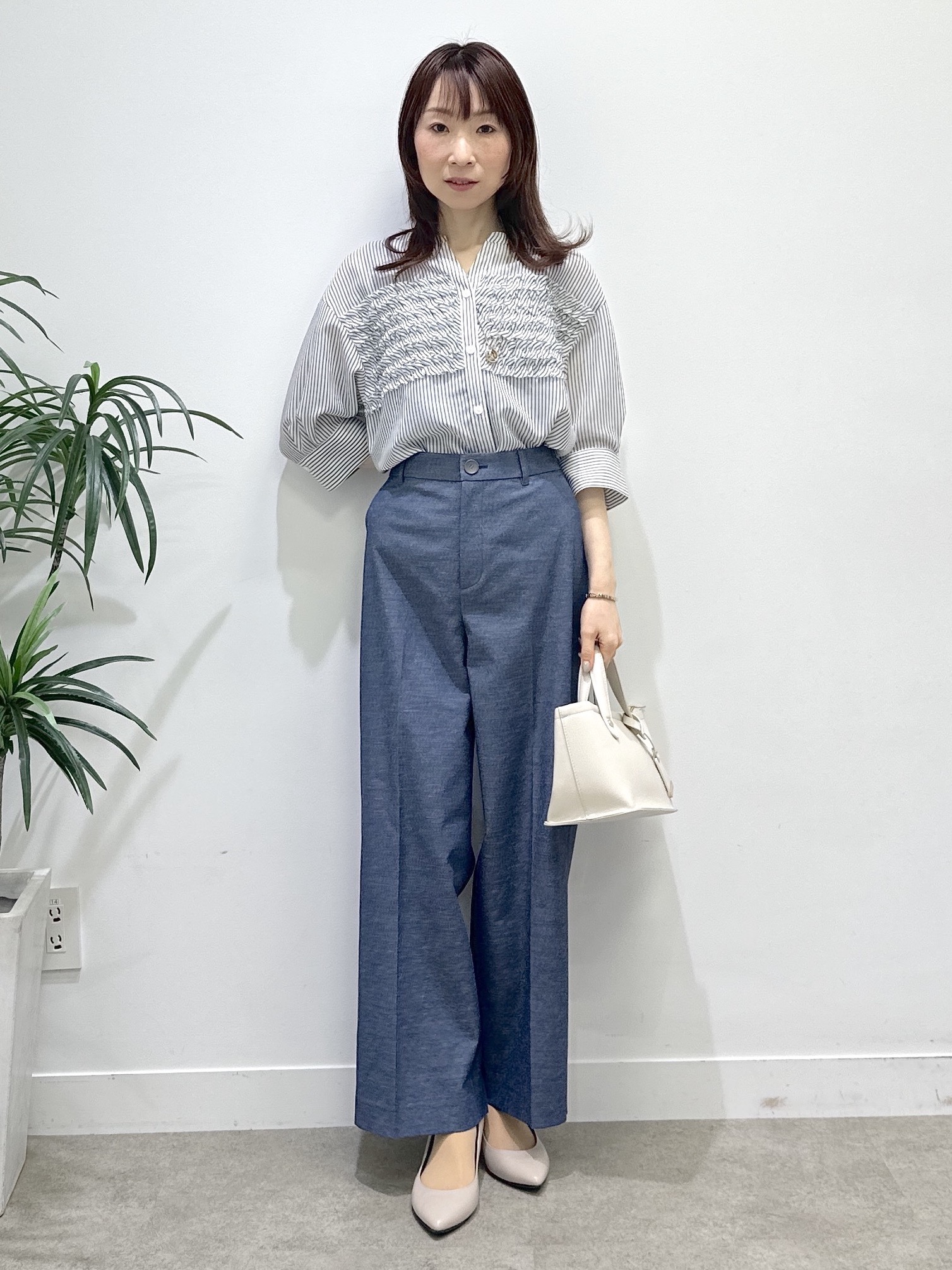 Miwaさんの「UNTITLED｜◆【古畑星夏さん着用/洗える】シアーブルゾン」を使ったコーディネート