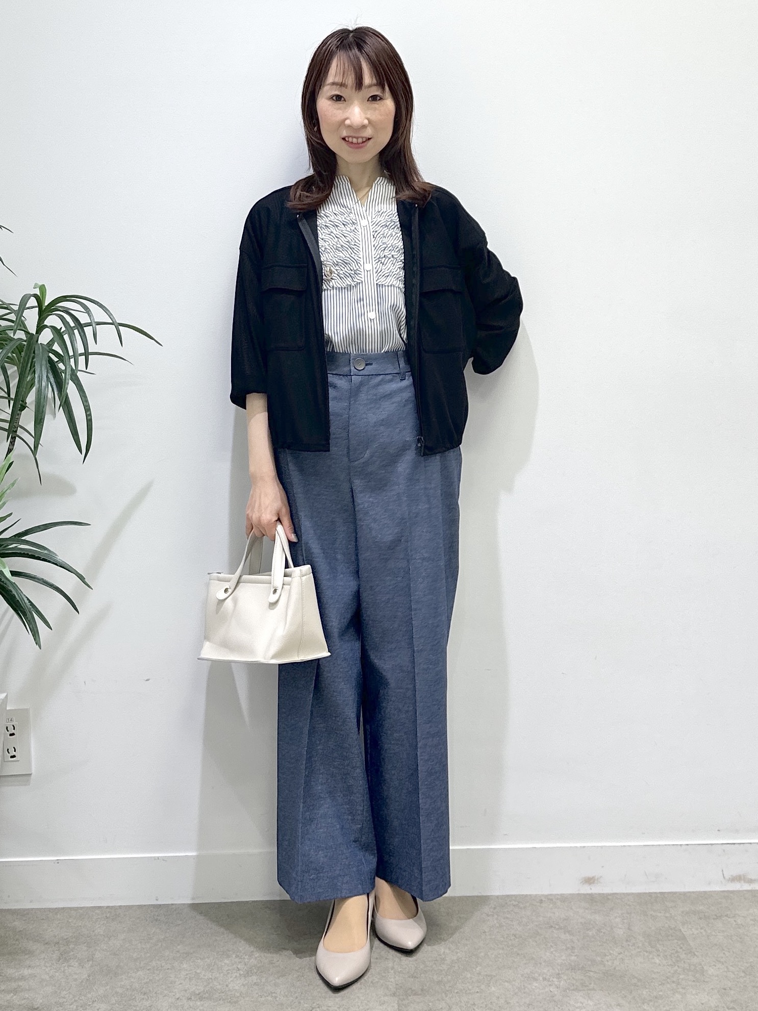 Miwaさんの「UNTITLED｜◆【古畑星夏さん着用/洗える】シアーブルゾン」を使ったコーディネート