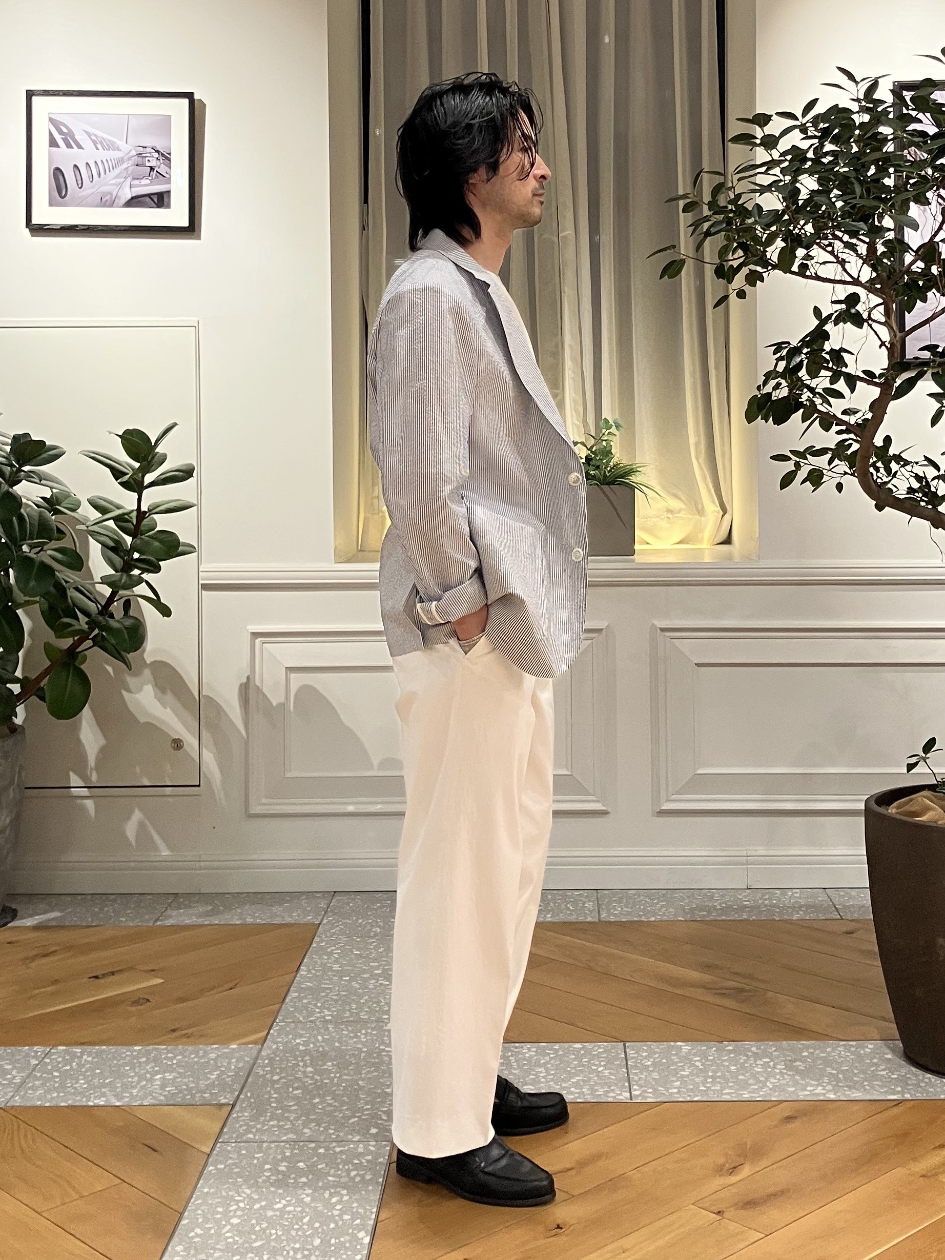 junyaさんの「DRESSTERIOR｜【接触冷感／抗菌防臭／消臭】ICE CLEAR COTTON ポケットTシャツ」を使ったコーディネート