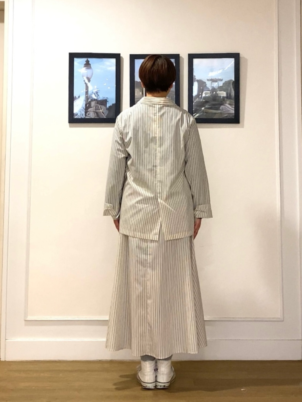 Hiroさんの「Dessin｜【セットアップ可/洗える】ストライプシャツジャケット」を使ったコーディネート