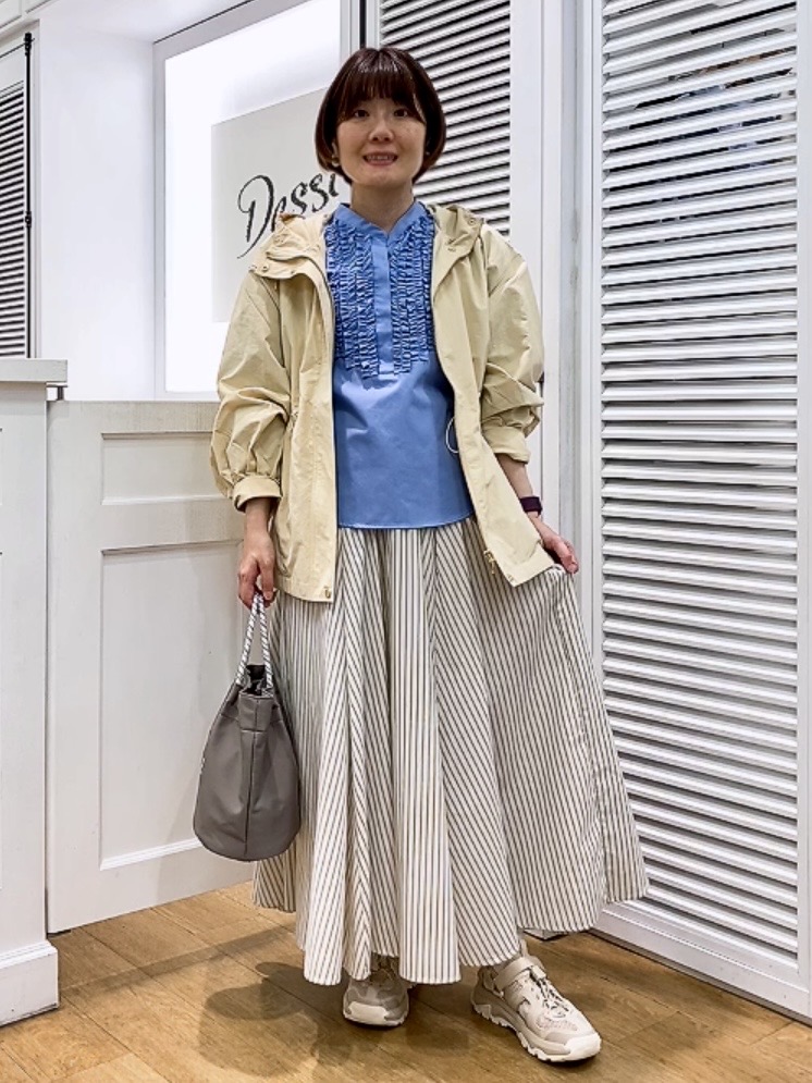 Hamaさんの「Dessin｜【撥水・洗える】フーデッドライトブルゾン」を使ったコーディネート