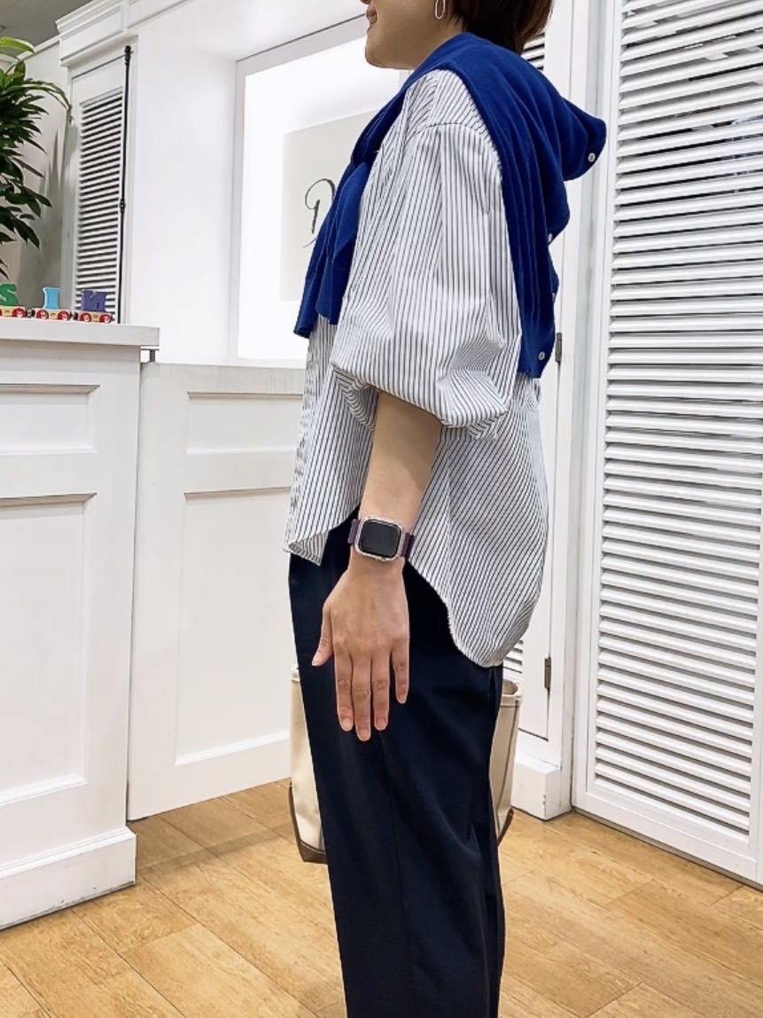 Hamaさんの「Dessin｜【洗える】バルーンスリーブバンドカラーシャツ」を使ったコーディネート