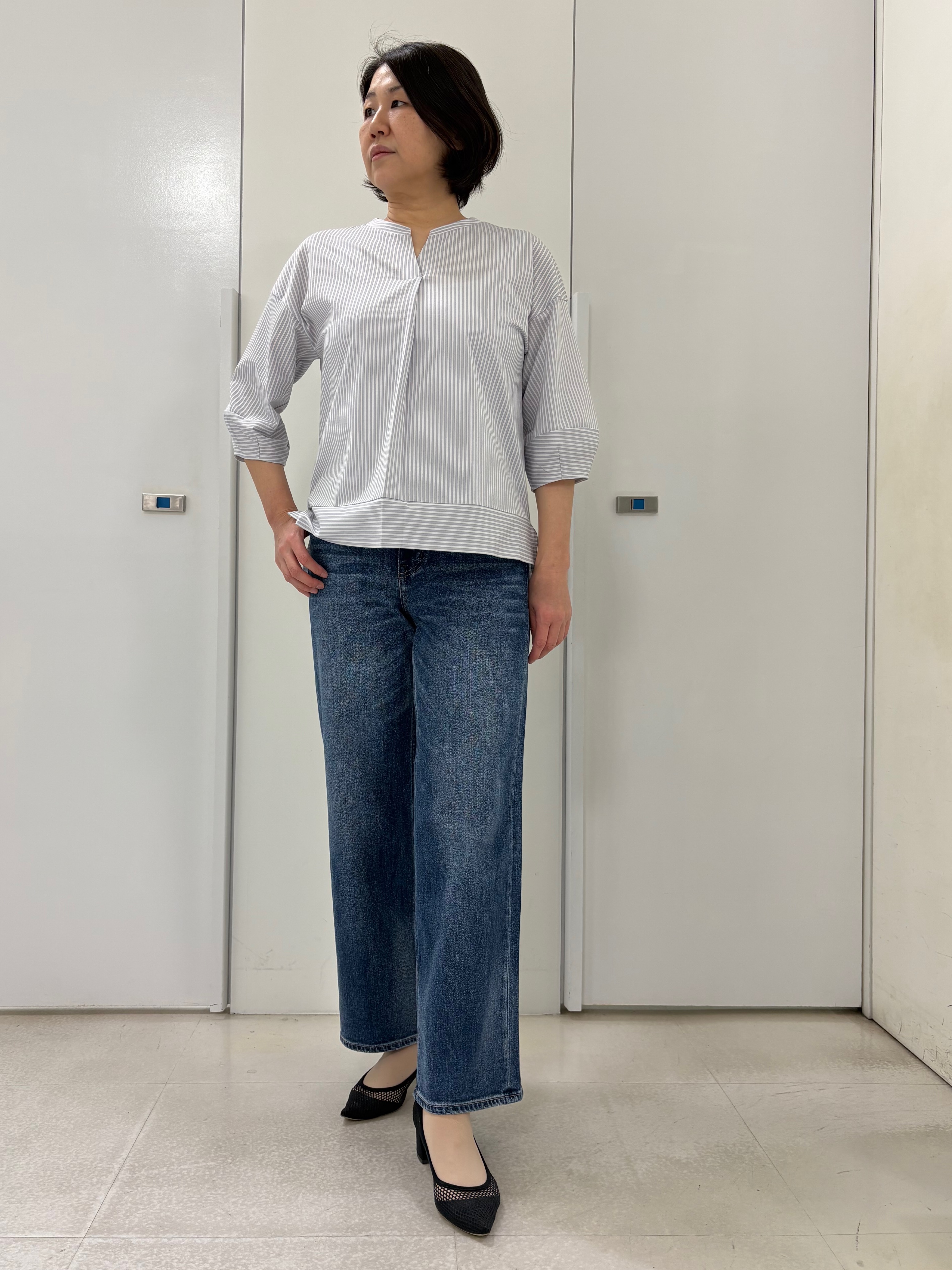 hIさんの「COUP DE CHANCE｜◆【デニムパンツ】Healthy Denim／ Pink Pepper Midrise（ピンクペッパ」を使ったコーディネート
