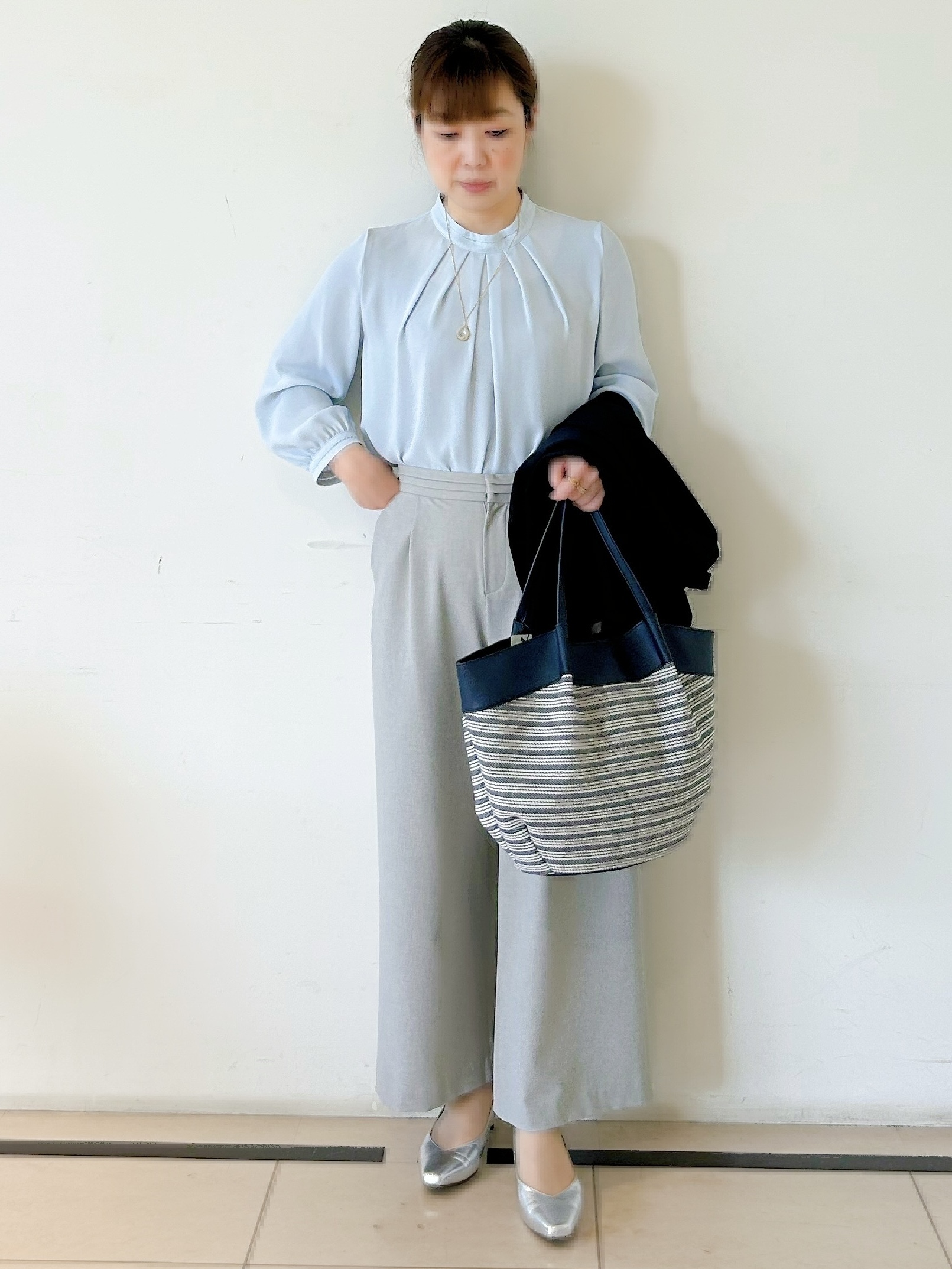 ひーさんの「Reflect｜【SS-4Lサイズ／UVカット／接触冷感】匠ジャケット／ノーカラー」を使ったコーディネート