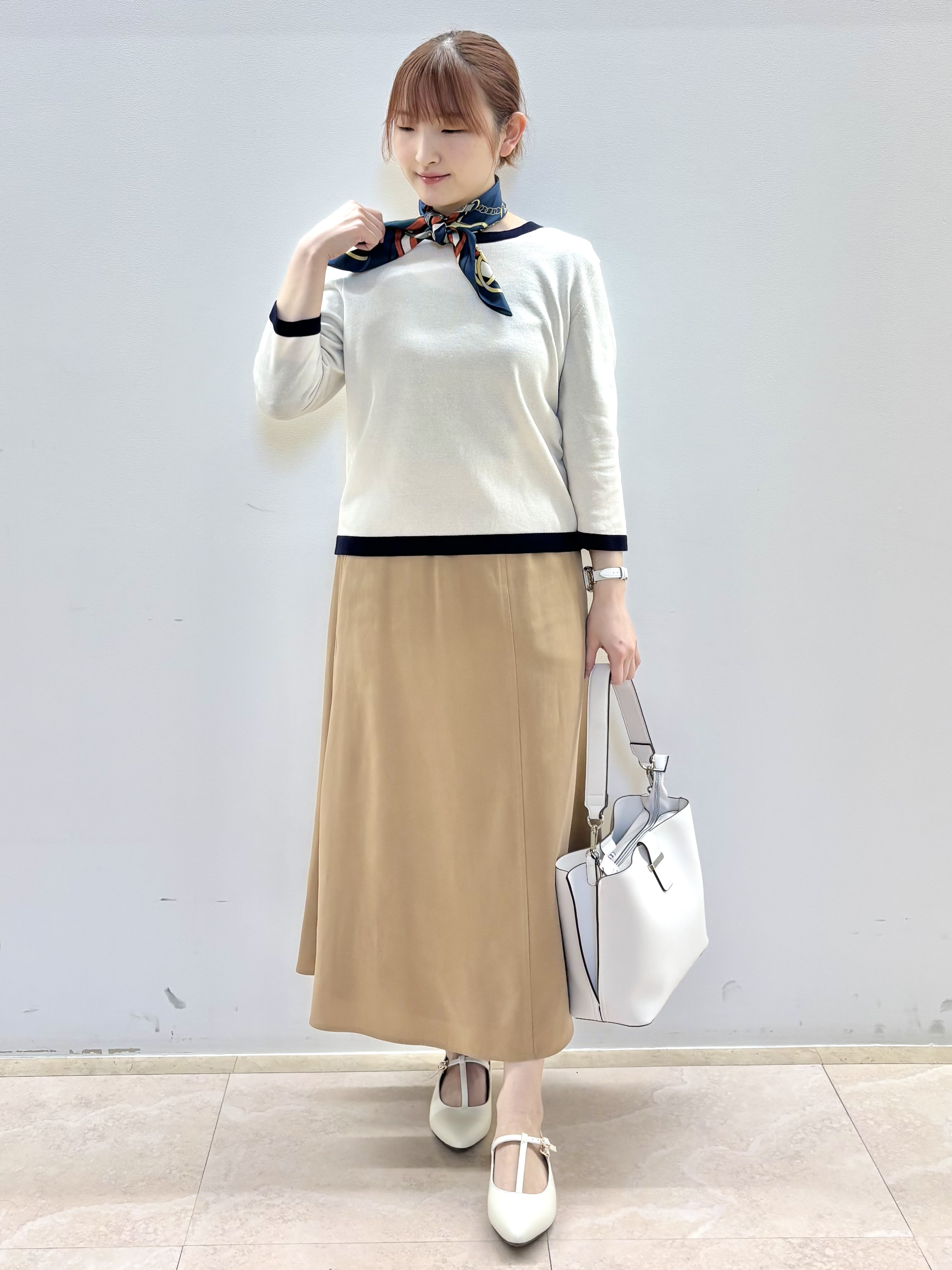 Satoさんの「Reflect｜【アンサンブル可】バイカラーニット」を使ったコーディネート