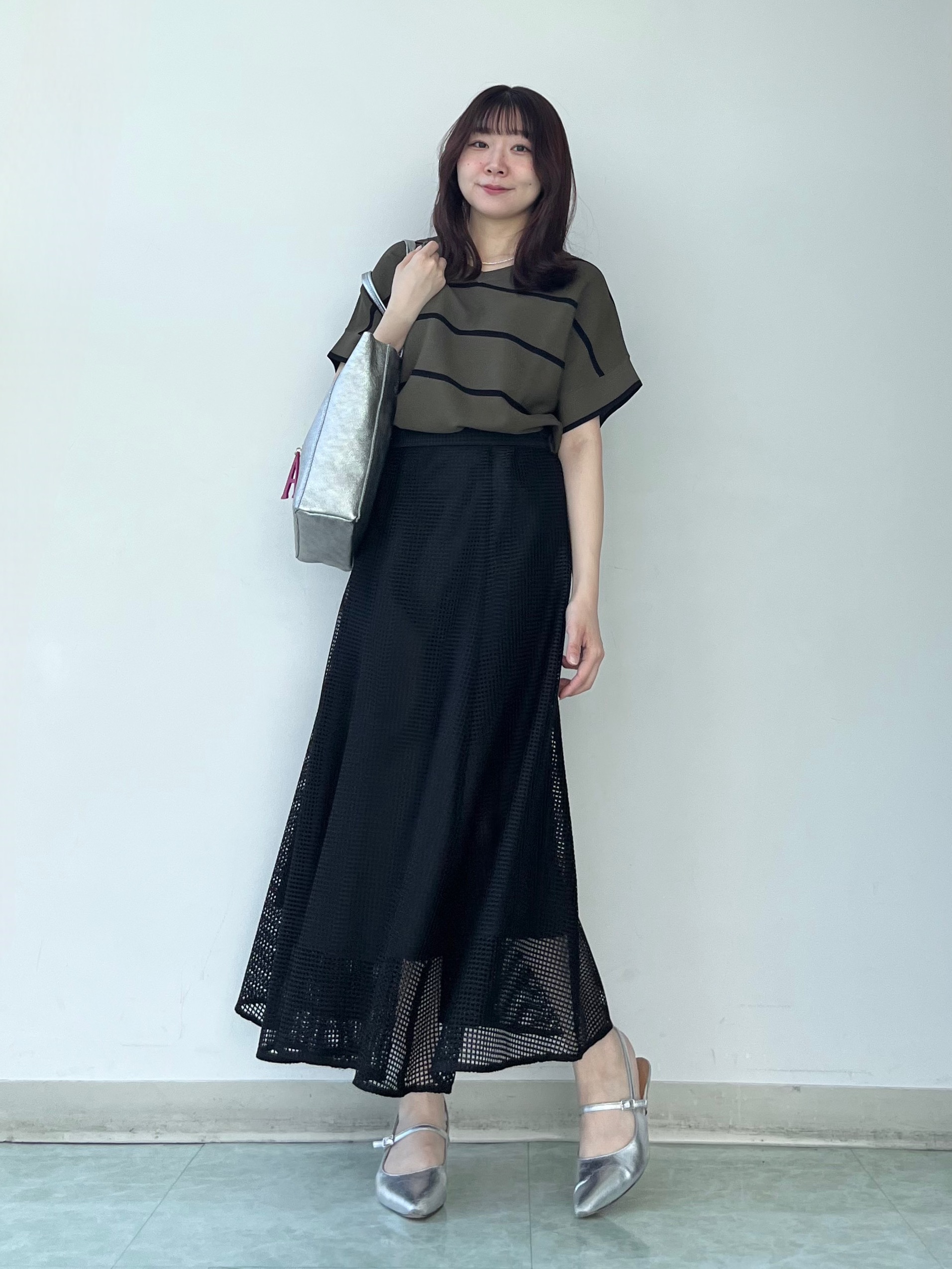 KAHOさんの「UNTITLED｜【11色展開/体型カバー】前後2WAYフレンチスリーブニット」を使ったコーディネート