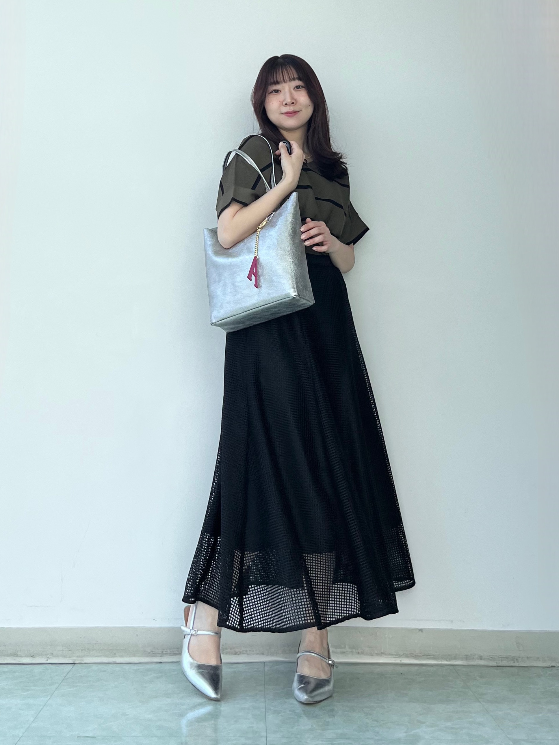 KAHOさんの「UNTITLED｜【11色展開/体型カバー】前後2WAYフレンチスリーブニット」を使ったコーディネート