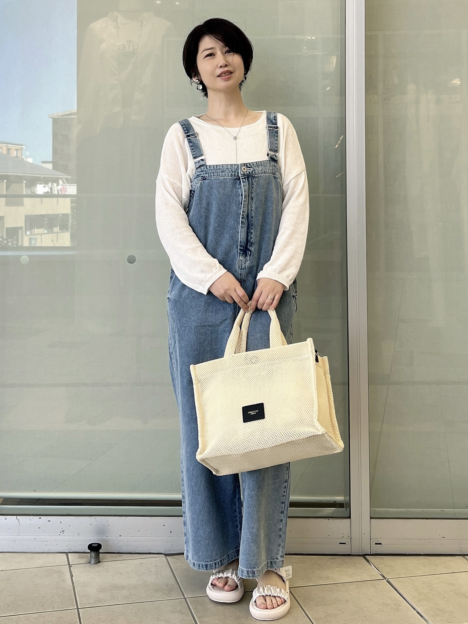 yo-koさんの「OPAQUE.CLIP｜麻混リラクシーニット【洗濯機OK】」を使ったコーディネート