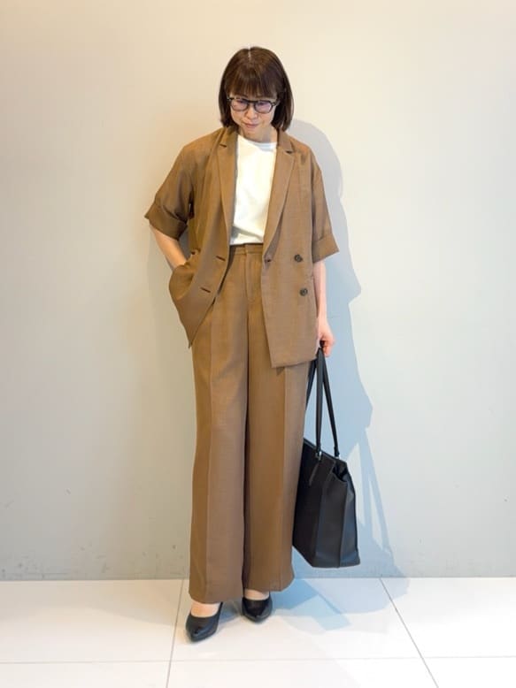 murayamaさんの「INDIVI｜【洗える／メッシュ素材／SETUP可能】半袖シアージャケット」を使ったコーディネート