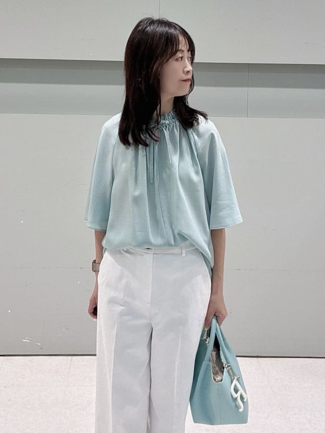 makiさんの「UNTITLED｜◆【9色展開/アンサンブル可】コットンクルーネックカーディガン」を使ったコーディネート