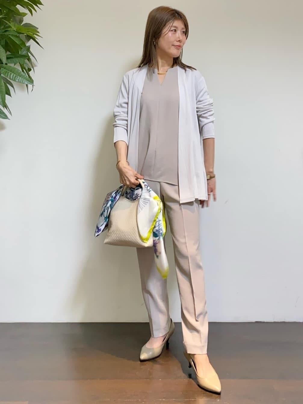 tomoさんの「UNTITLED｜【接触冷感/UVカット/遮熱機能】フライスジャージカーディガン」を使ったコーディネート