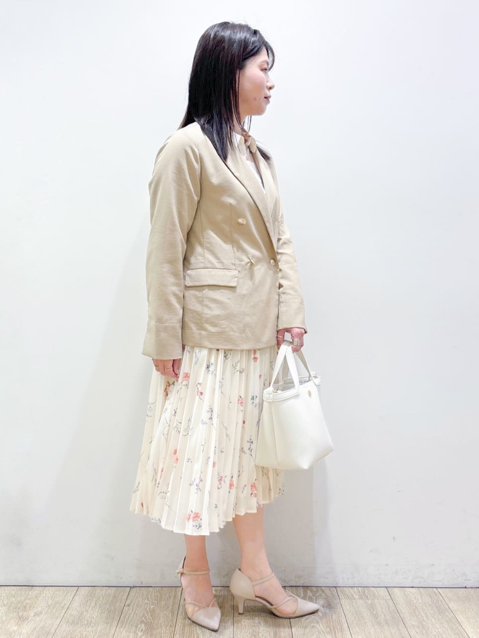 mameさんの「index｜《再入荷》ダブルブレストテーラードジャケット【接触冷感／吸水速乾／イージーアイロン／防シワ／洗濯機O」を使ったコーディネート