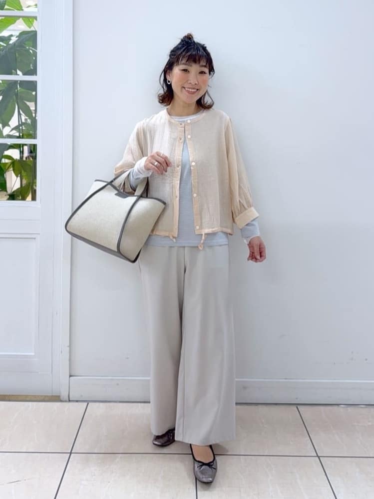 Osawaさんの「Dessin｜【洗える】シアーチュールポイントカットソー」を使ったコーディネート