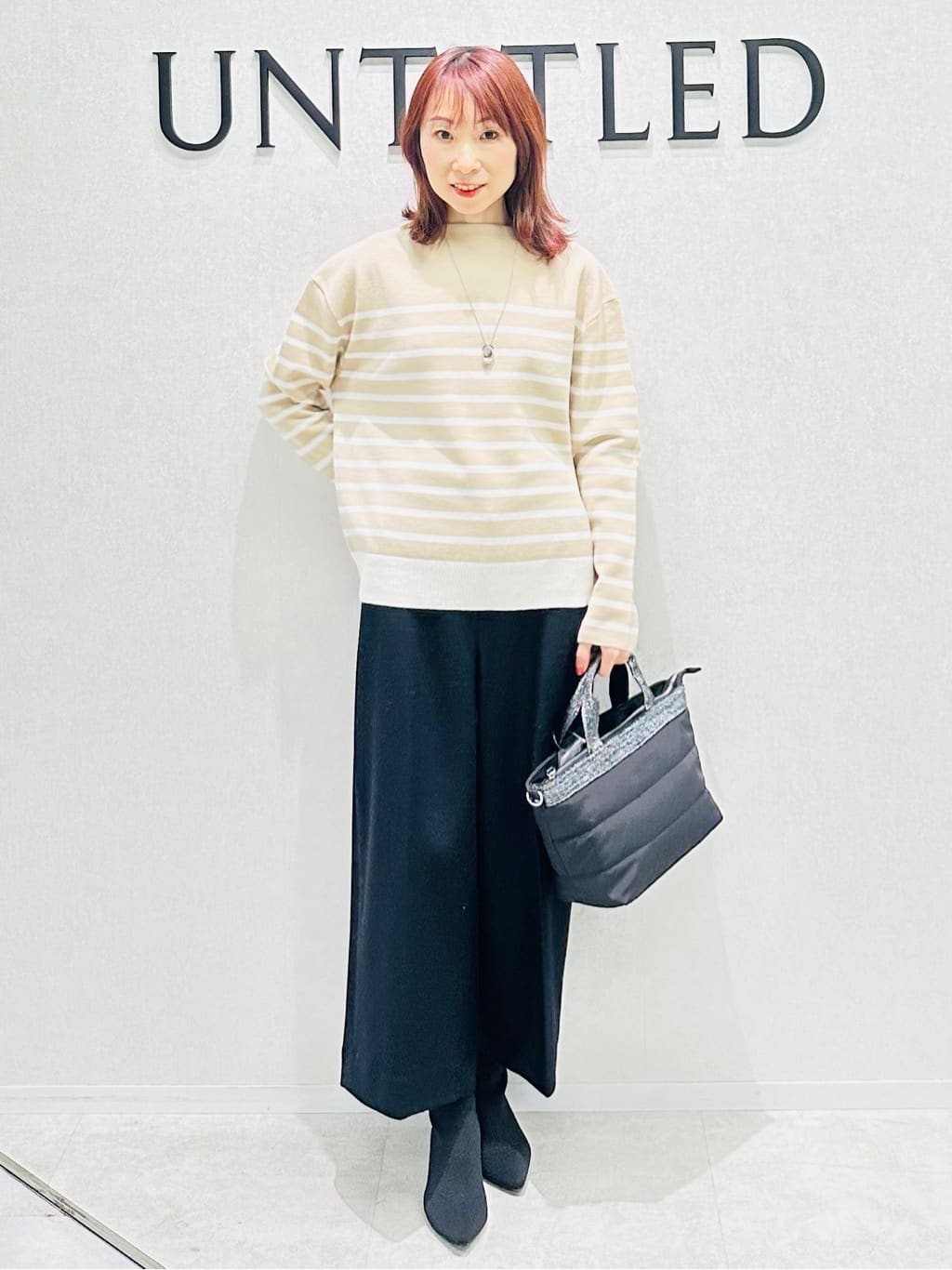 Miwaさんの「UNTITLED｜【軽アウター/ミドル丈】ウールニットコーディガン」を使ったコーディネート