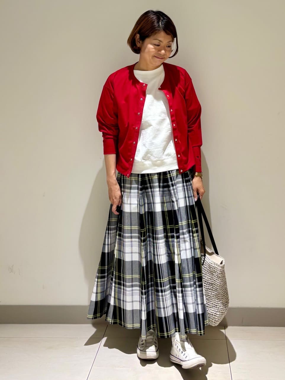 Haruさんの「Dessin｜【洗える】ミニ裏毛刺繍ロゴプルオーバー」を使ったコーディネート