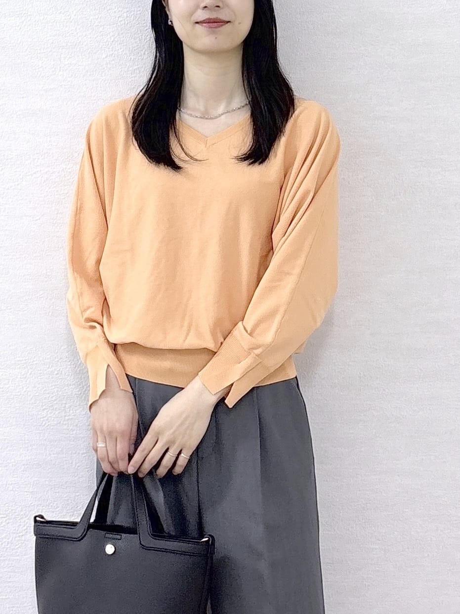 sachikoさんの「OPAQUE.CLIP｜リラクシードルマンスリーブニット【洗濯機OK／抗ピル】」を使ったコーディネート