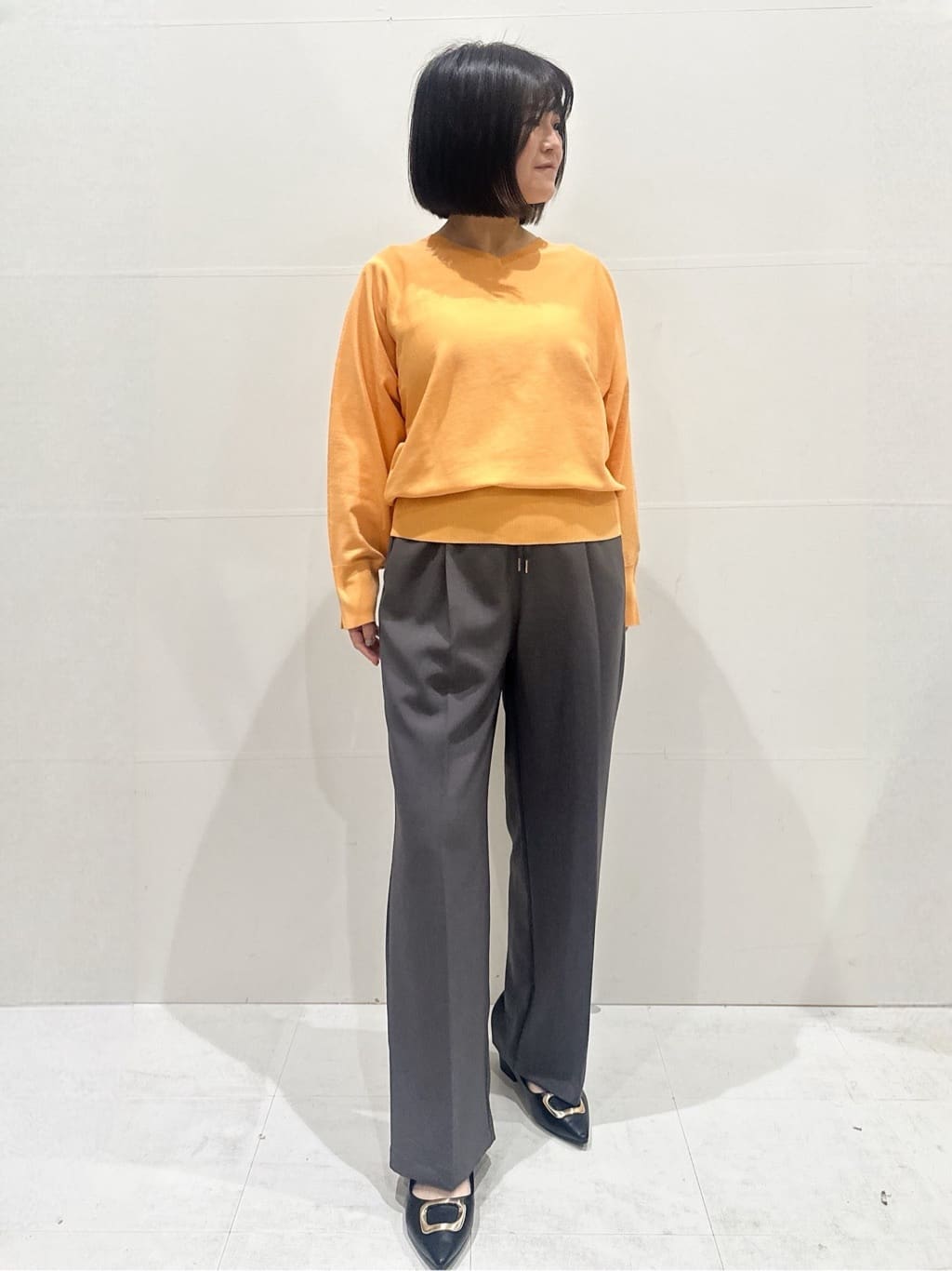 Minさんの「OPAQUE.CLIP｜リラクシードルマンスリーブニット【洗濯機OK／抗ピル】」を使ったコーディネート