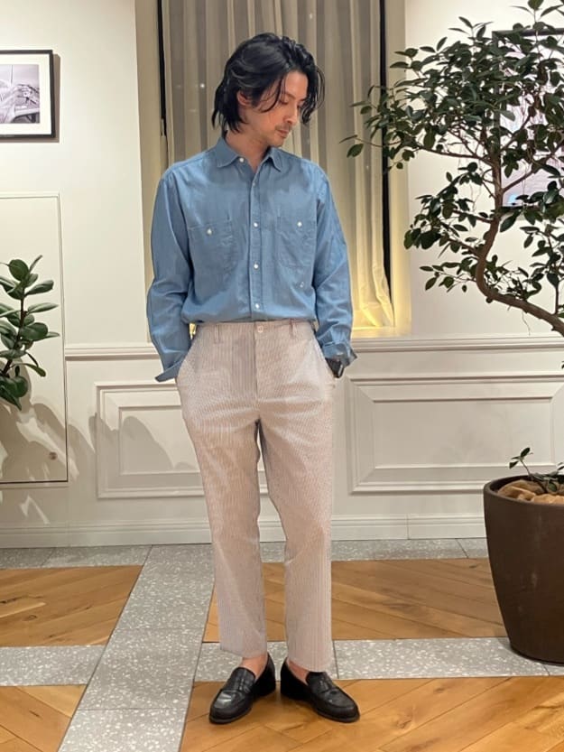 junyaさんの「DRESSTERIOR｜ユーズドデニムシャツ」を使ったコーディネート