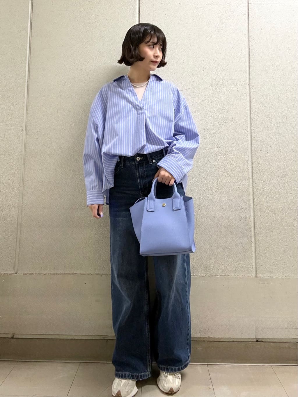 Itoさんの「OPAQUE.CLIP｜ワイドストレートデニムパンツ【洗濯機OK】《S～LL》」を使ったコーディネート
