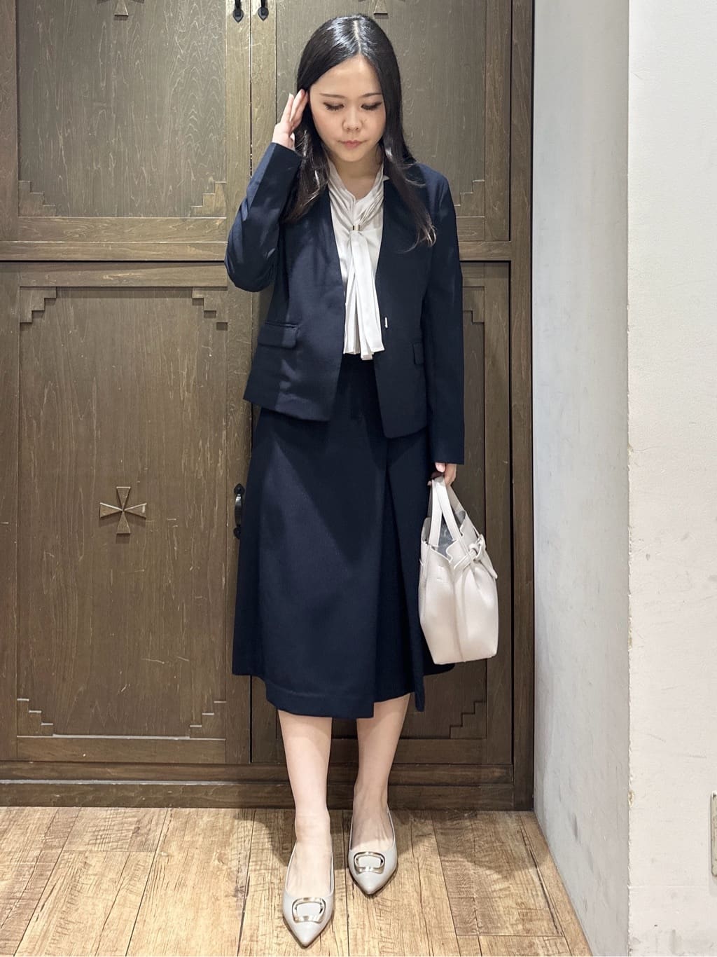 kanaさんの「index｜【接触冷感／吸水速乾】ノーカラージャケット／セットアップ対応可《洗える／防シワ／ストレッチ》」を使ったコーディネート
