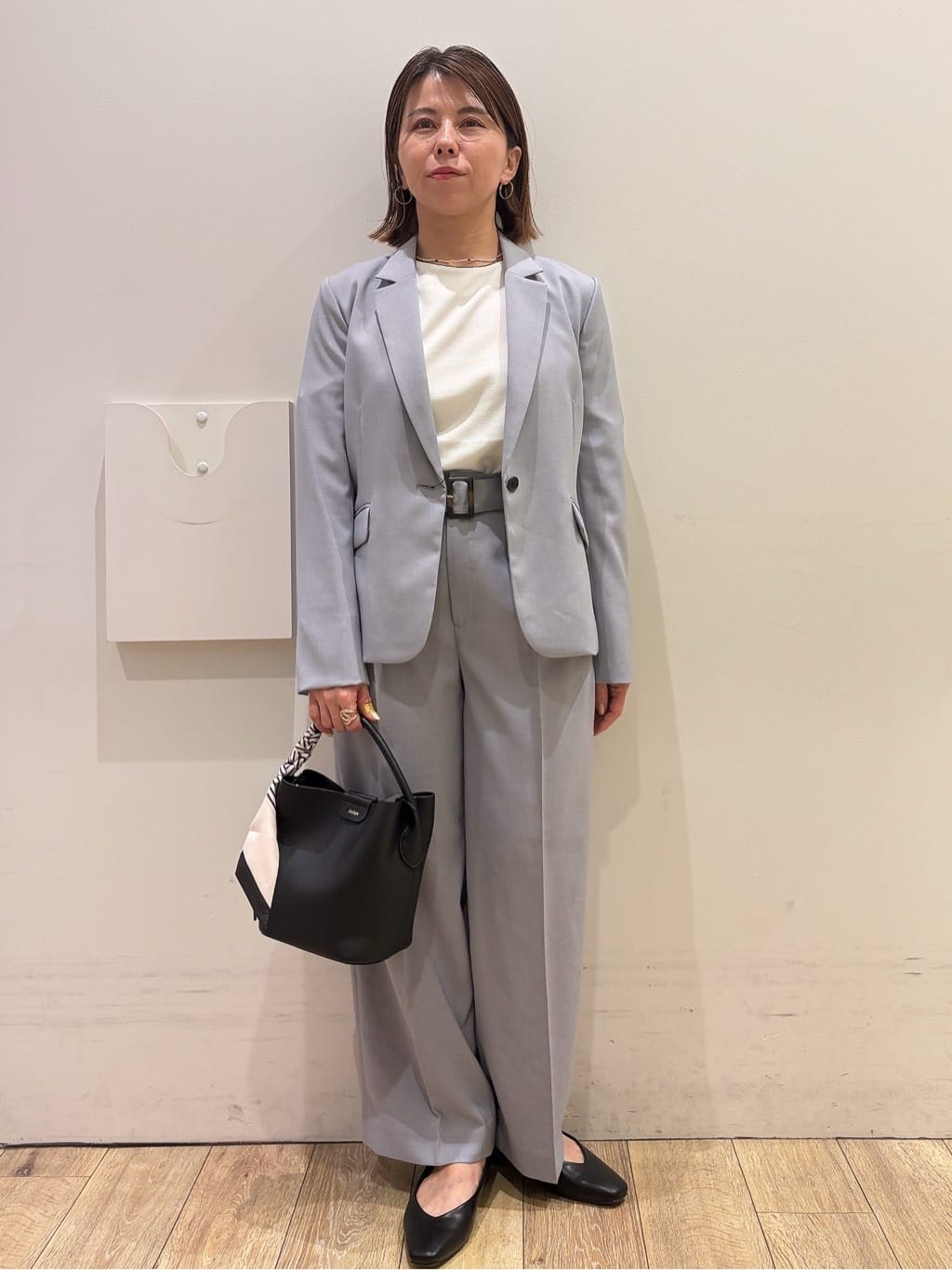 YUKOさんの「index｜ストレッチテーラードジャケット／セットアップ対応【洗濯機OK】」を使ったコーディネート