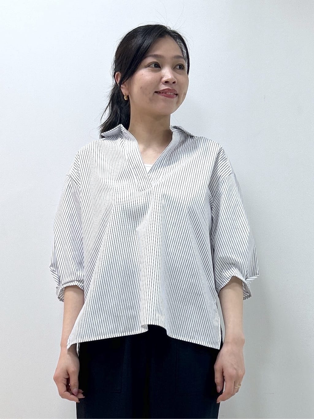 Kaiさんの「Dessin｜【洗える】スキッパーシャツブラウス」を使ったコーディネート