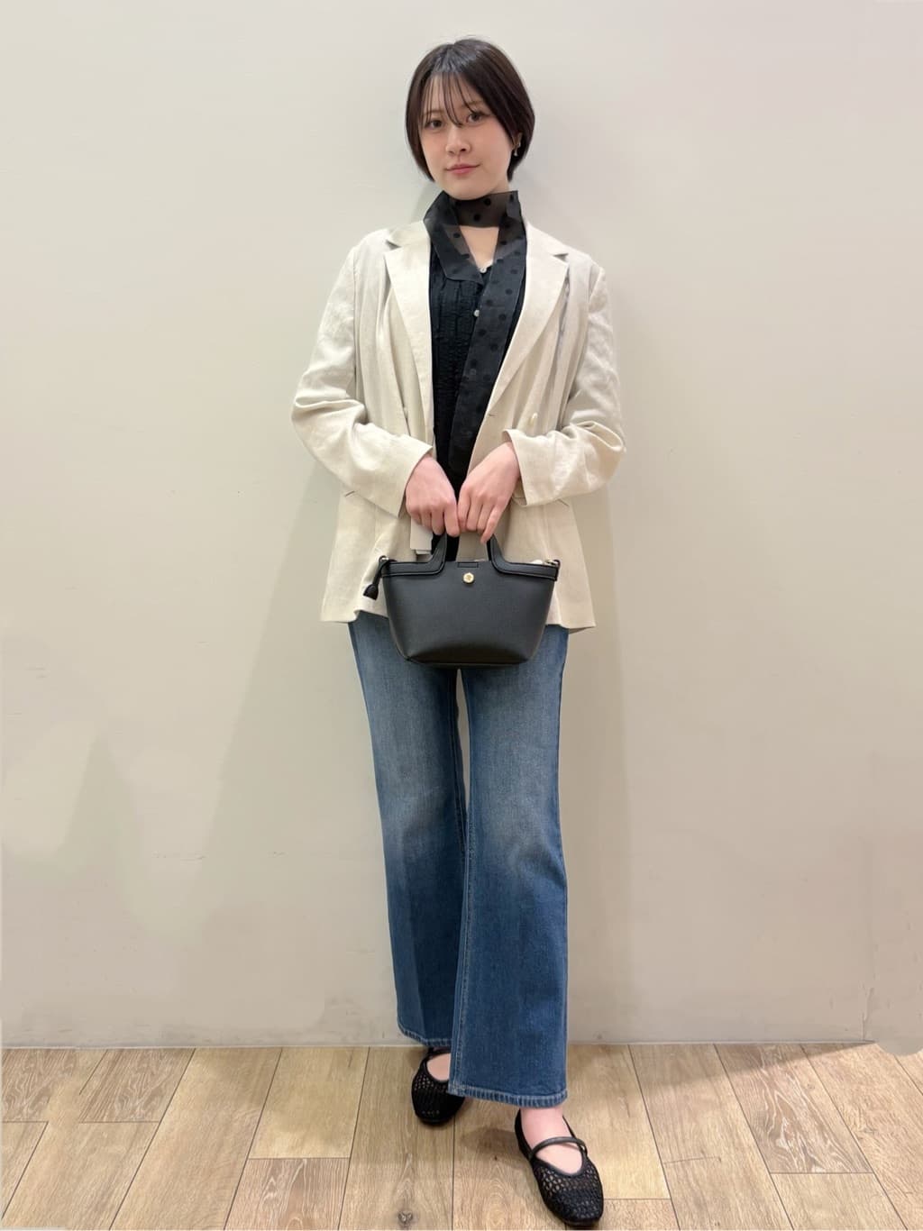 RINさんの「OPAQUE.CLIP｜フリンジジャカードブラウス【洗濯機OK】」を使ったコーディネート