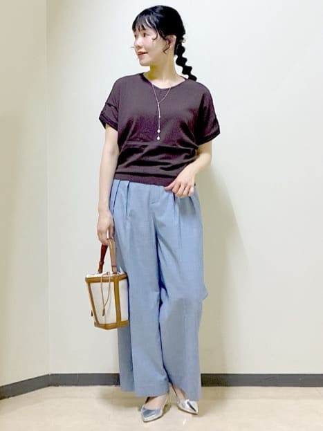  beni_gingerさんの「Reflect｜【選べる7色◎／手洗い可／二の腕カバー】半袖ニット」を使ったコーディネート