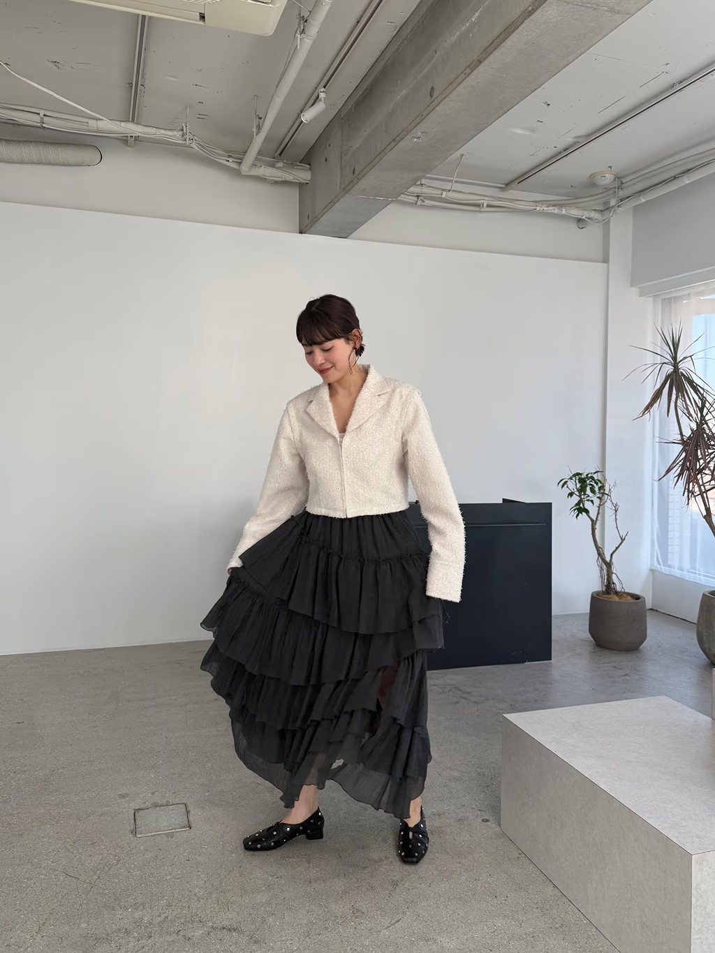 miyu maesakaさんの「CODE A｜M dramatic skirt」を使ったコーディネート