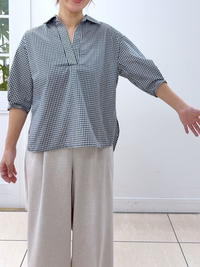 Osawaさんの「Dessin｜【洗える】スキッパーシャツブラウス」を使ったコーディネート