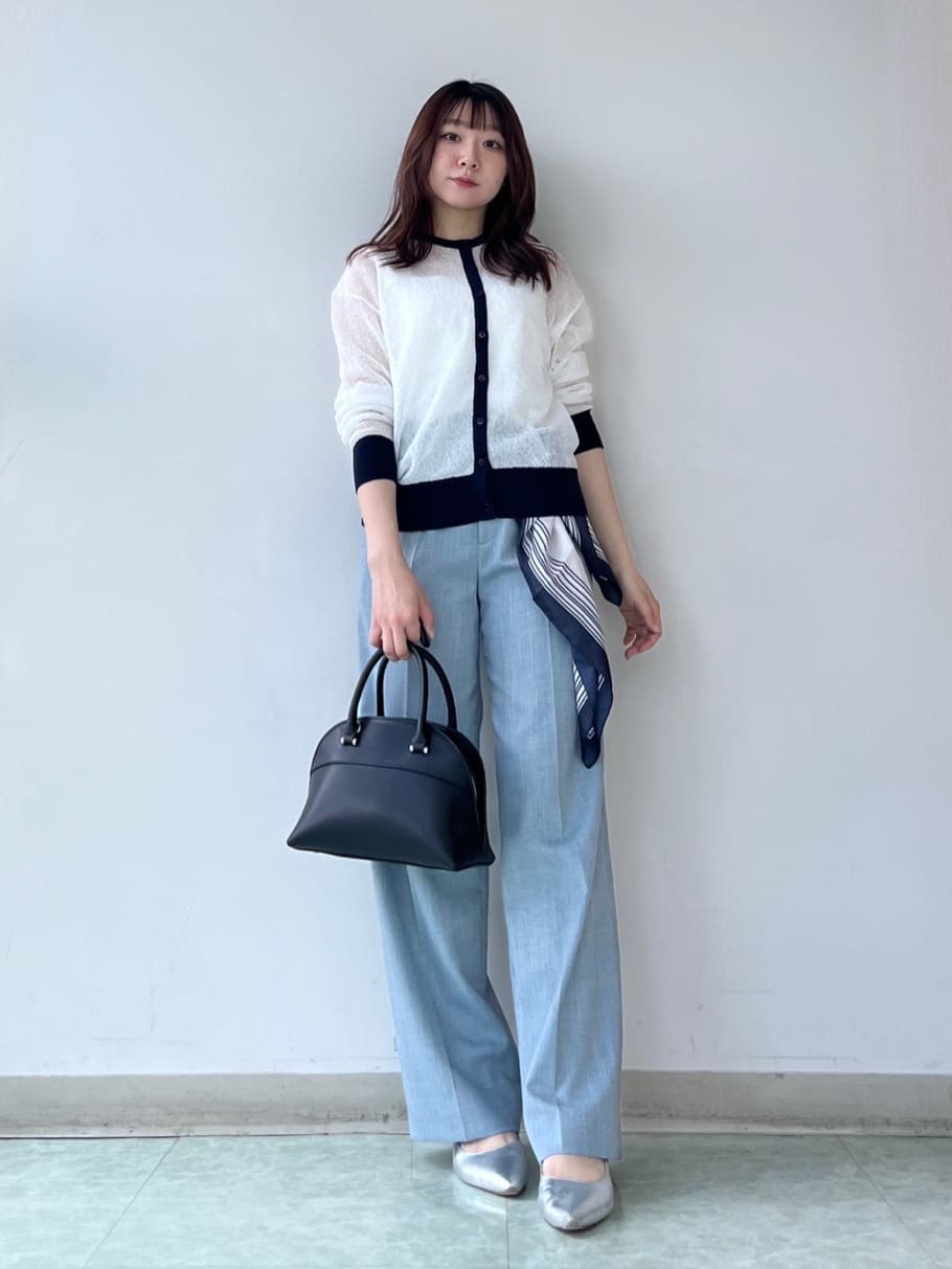 KAHOさんの「UNTITLED｜【洗える】シアーニットカーディガン」を使ったコーディネート