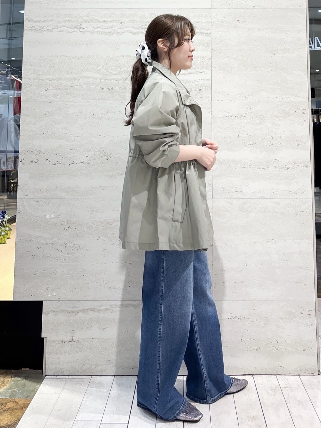 かほさんの「OPAQUE.CLIP｜【UV】ボートネックガーターニット《6col／洗濯機OK》」を使ったコーディネート