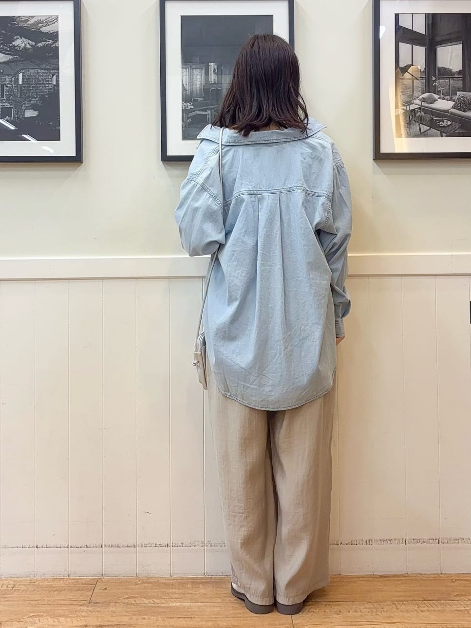 えぬさんの「SHOO･LA･RUE｜【ネックアソート/洗濯機可】テレコ5分袖トップス」を使ったコーディネート