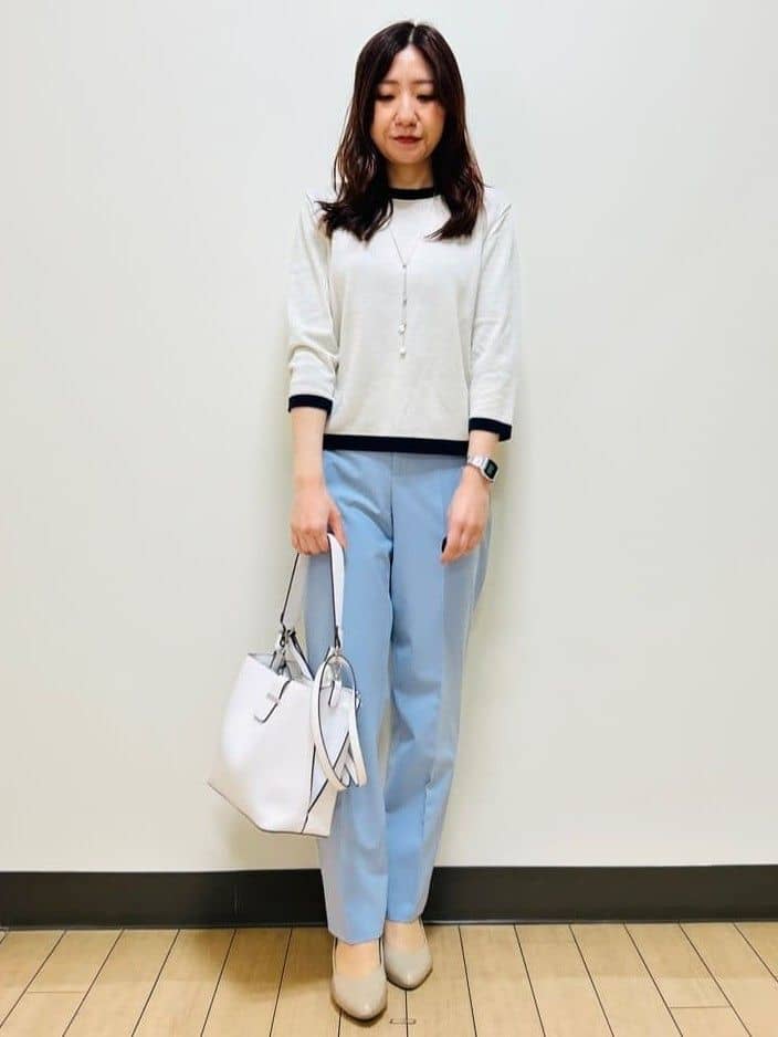 miiiさんの「Reflect｜【アンサンブル可】バイカラーニット」を使ったコーディネート