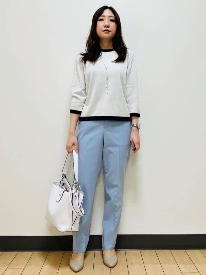 miiiさんの「Reflect｜【アンサンブル可】バイカラーニット」を使ったコーディネート